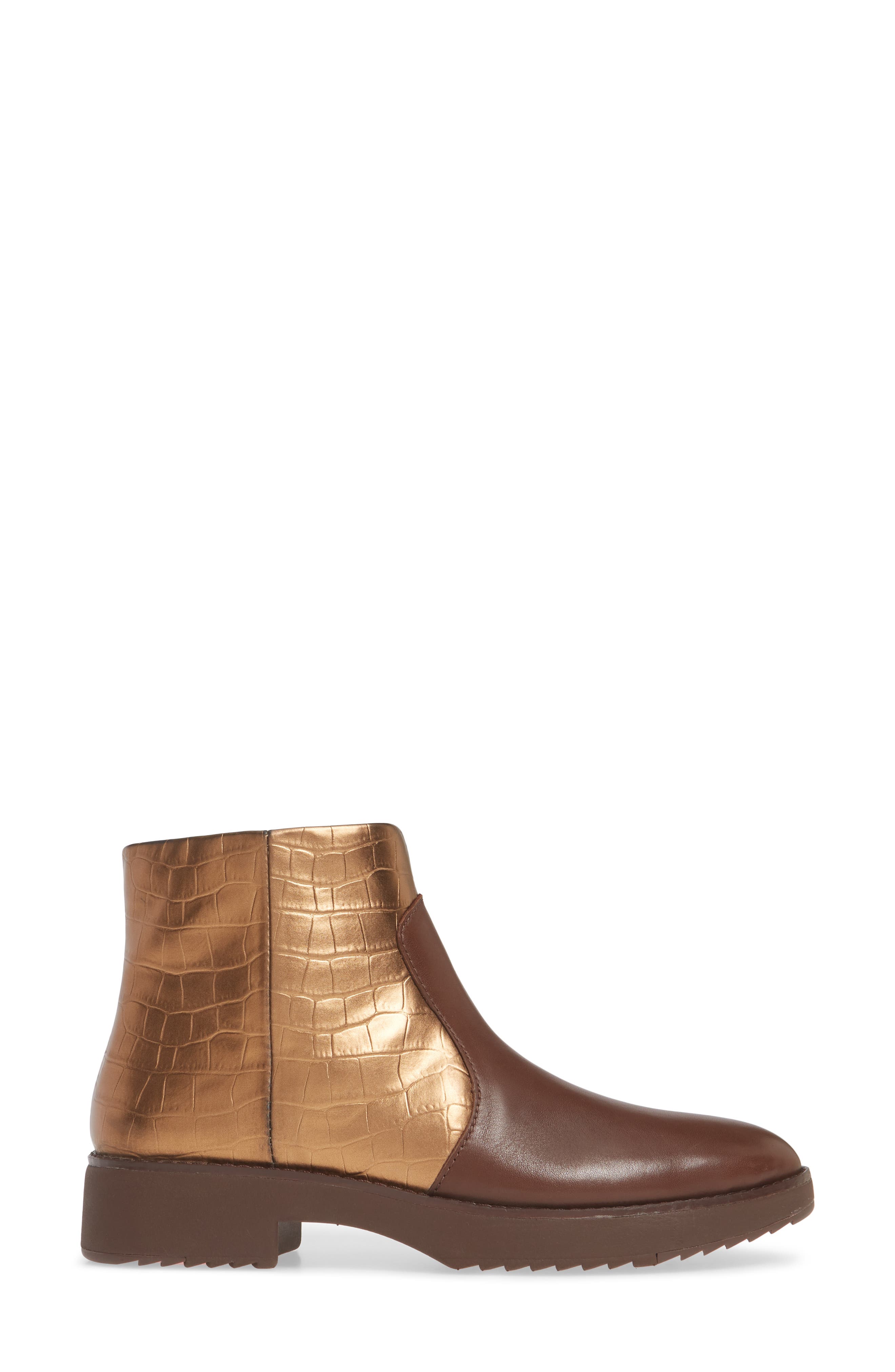 Mara Ankle Boot, Alternate, color, CHOCOLATE BROWN MIX LEATHER