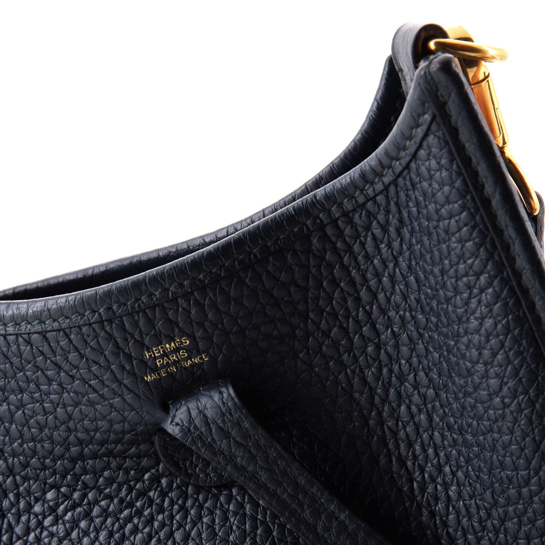 Pre-Owned Hermes Evelyne Bag Gen III Clemence TPM, Alternate, color, Vert Cypress