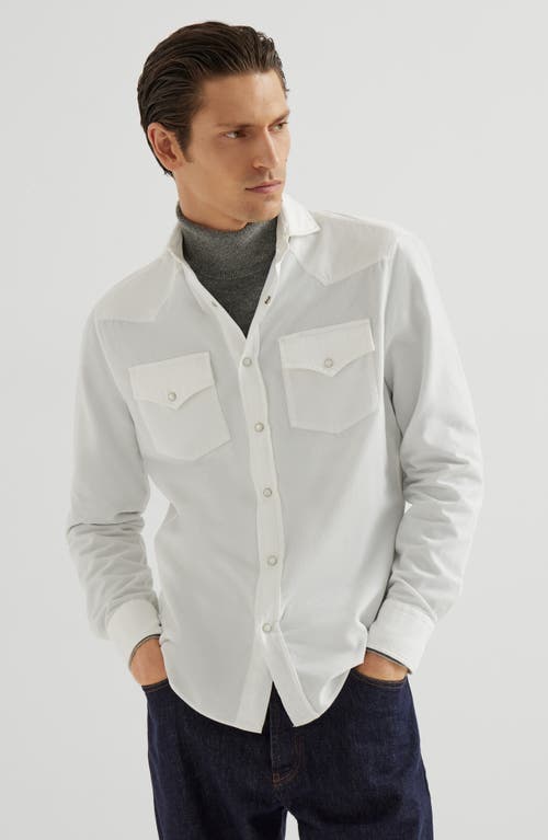 Brunello Cucinelli Easy Fit Shirt In White