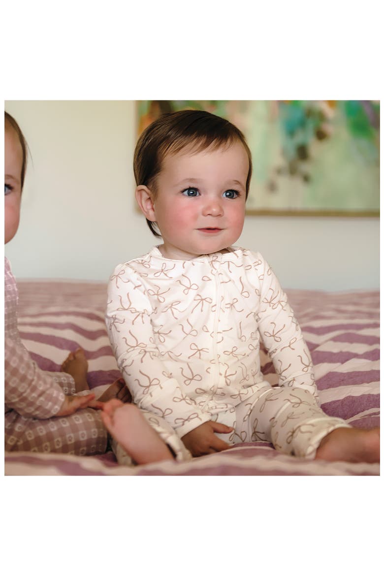 Day or Night Romper, Alternate, color, IVORY BOW