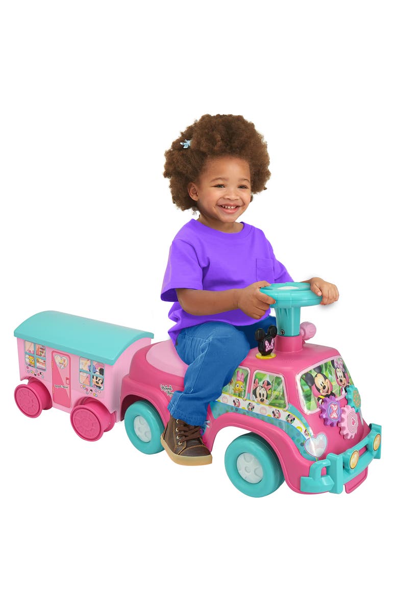 Kiddieland Lights N' Sounds Camper Minnie, Disney Foottofloor Vehicle, Alternate, color, Multicolored