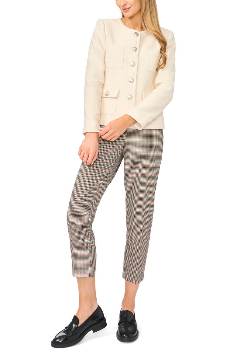 Collarless Jacket, Alternate, color, NEW IVORY