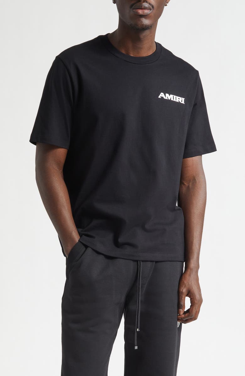 AMIRI Sport Logo Graphic T-Shirt, Main, color, Black