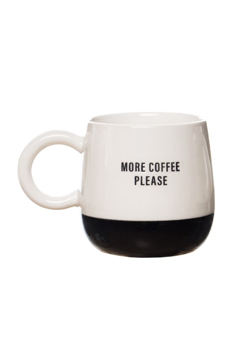 More Coffee Please Mug Ceramic White 13 oz, Main, color, White