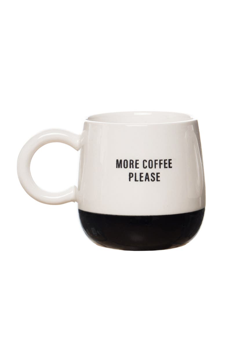 Totalee Gift More Coffee Please Mug Ceramic White 13 oz, Main, color, White