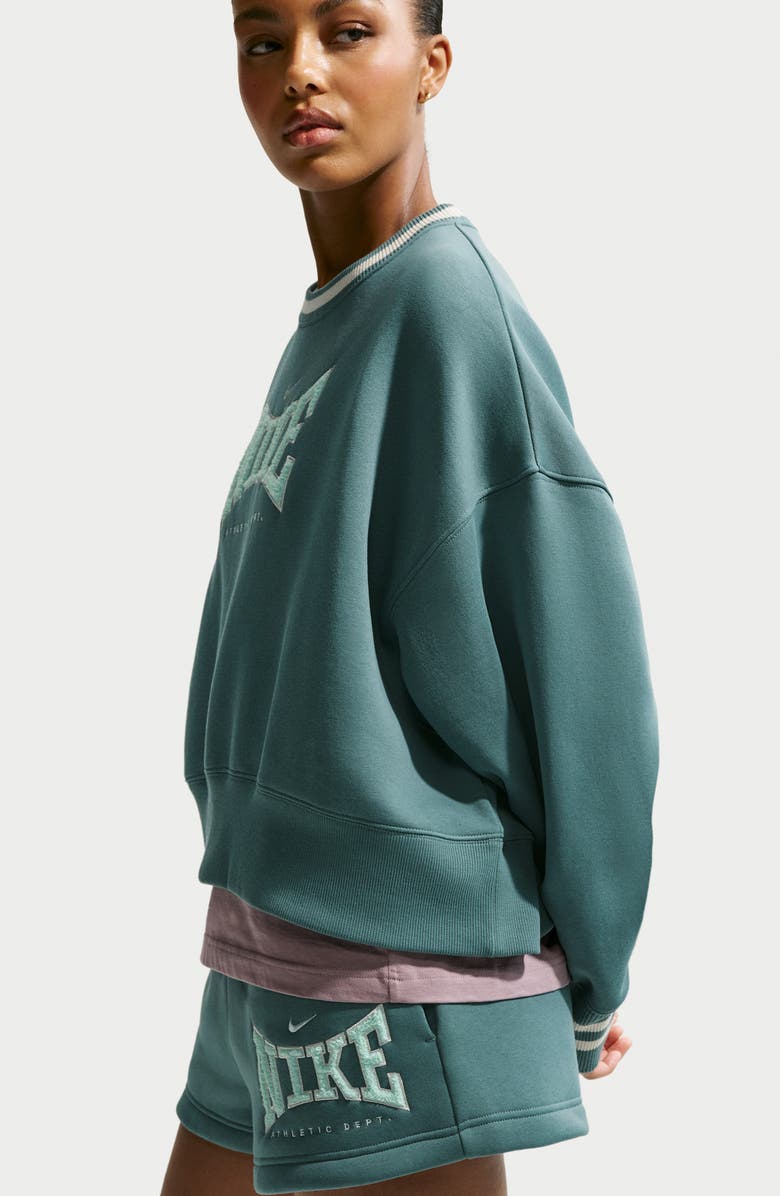 Nike Mineral High Waist Cotton Blend Shorts, Alternate, color, Mineral Slate/ Barely Green