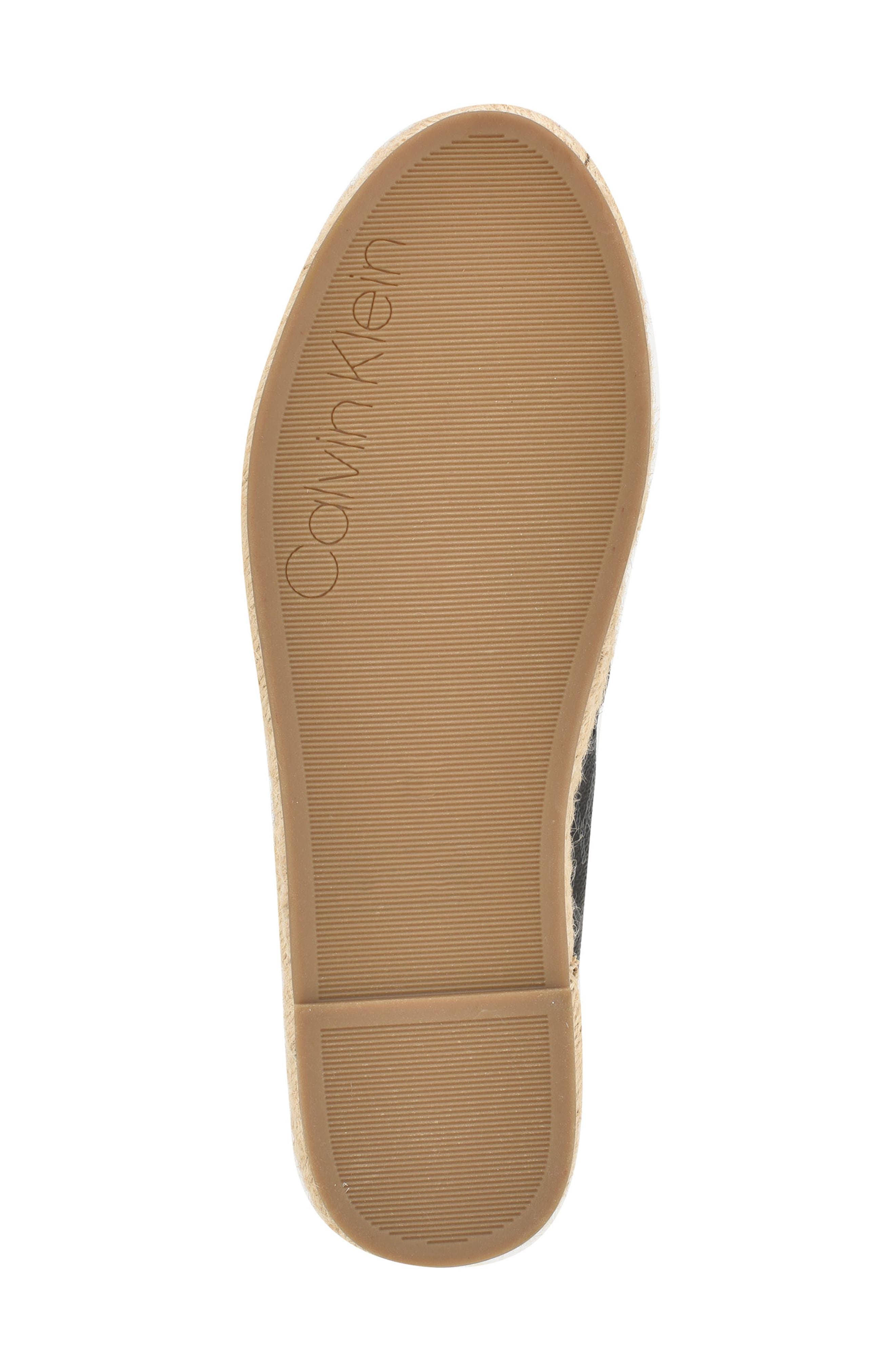 Calvin Klein Popular Espadrille Flat, Alternate, color, Black Logo
