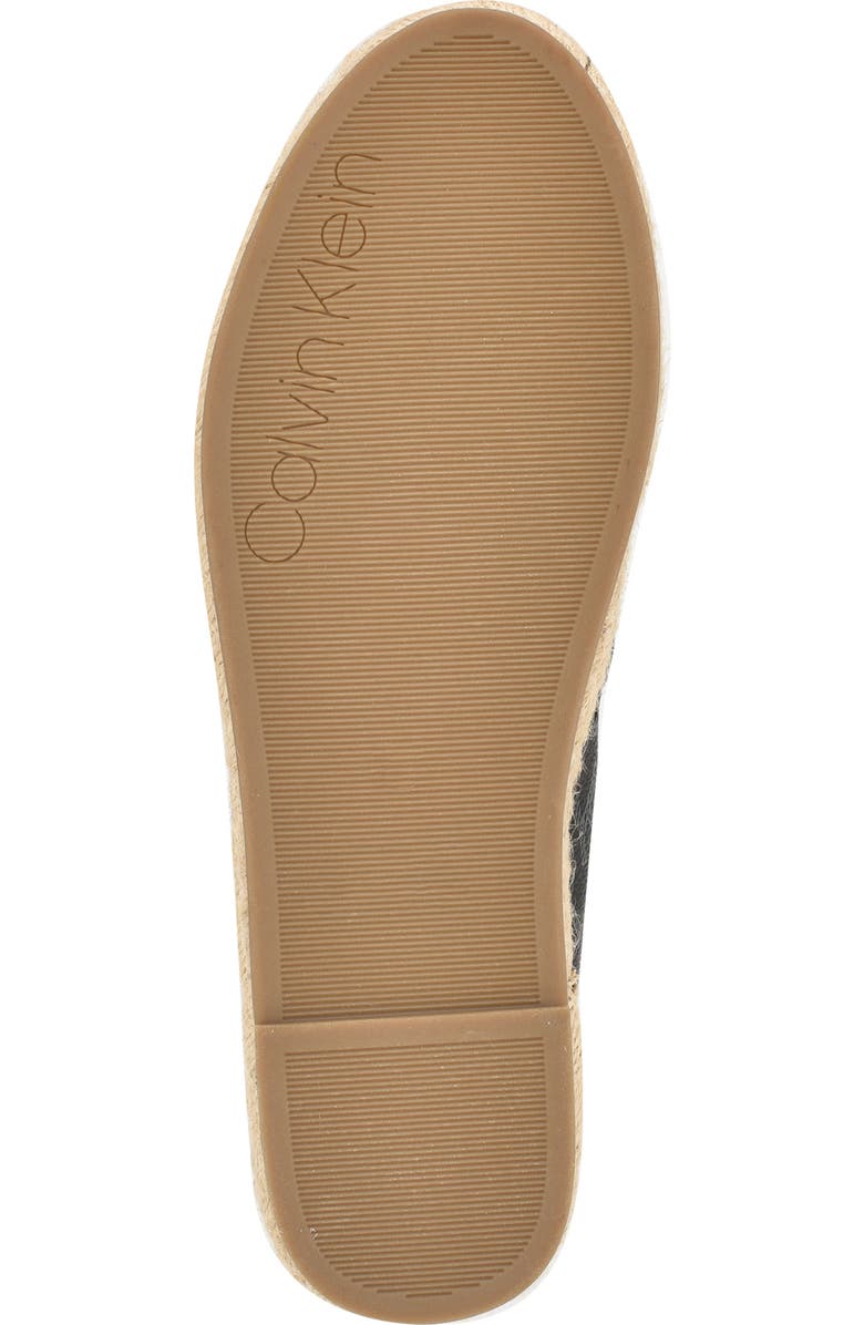 Calvin Klein Popular Espadrille Flat, Alternate, color, Black Logo