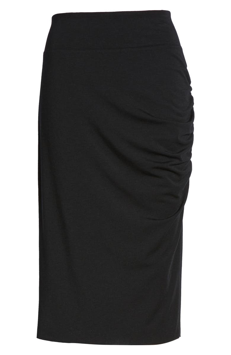 Treasure & Bond Ruched Knit Midi Skirt, Alternate, color,