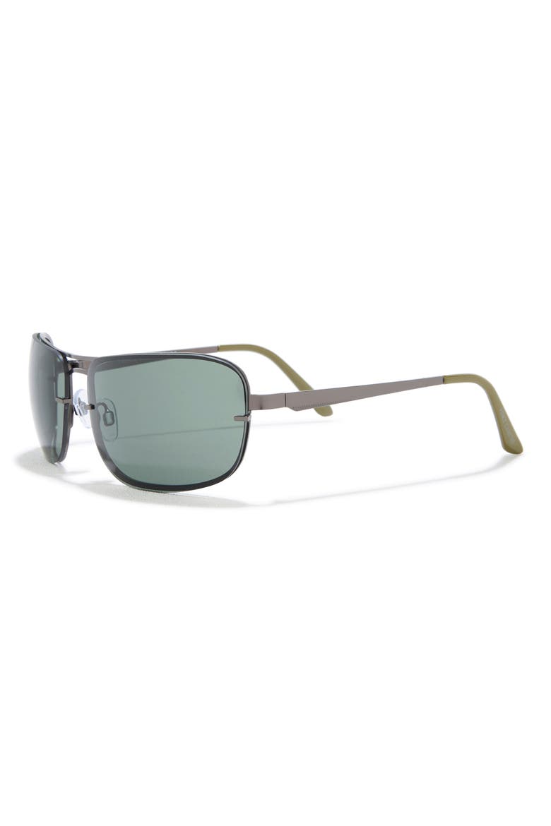 62mm Square Sunglasses, Alternate, color, GUNMETAL