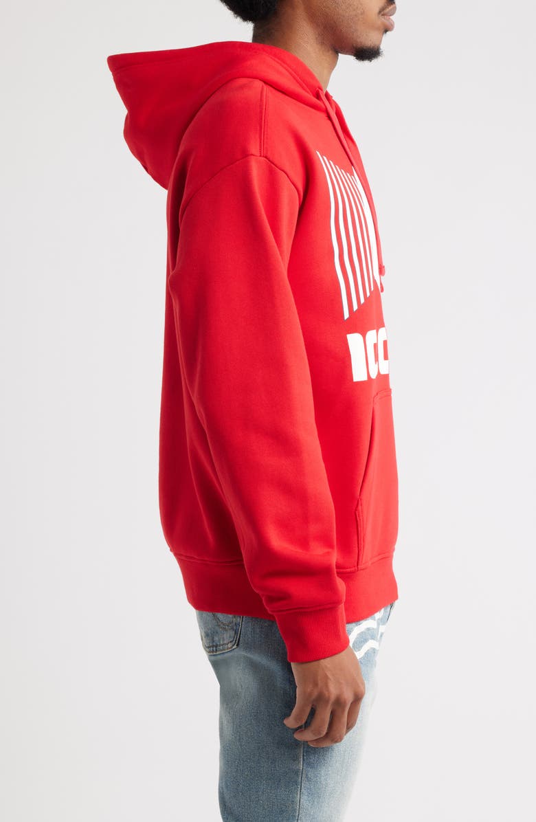 ICECREAM Coneman Cotton Graphic Hoodie, Alternate, color, Goji Berry