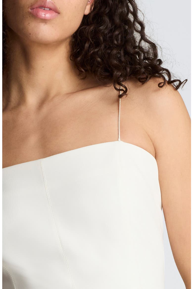 Mixed Media Pleated Maxi Dress, Alternate, color, FEATHER WHITE