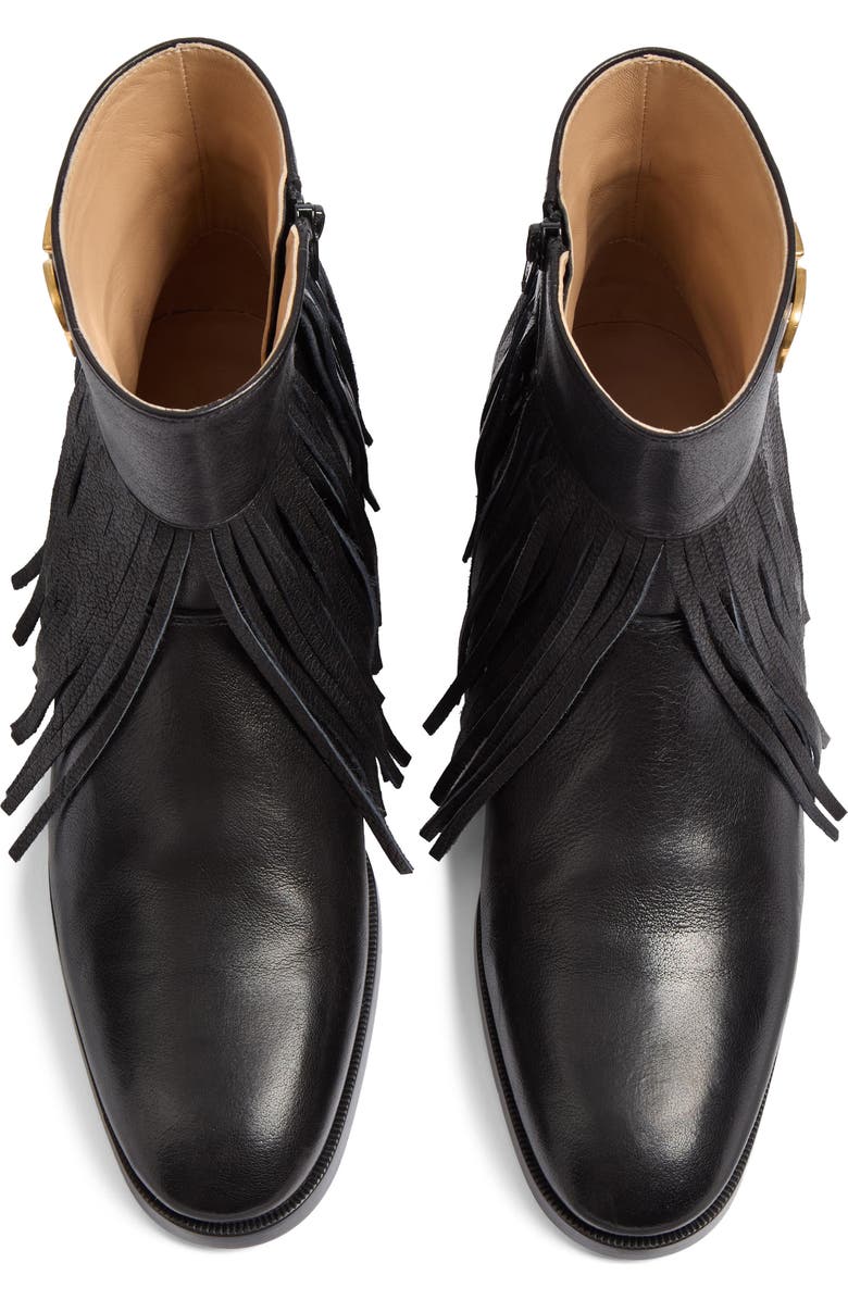 Valentino Garavani Pat Buffalo Ankle Boot, Alternate, color, Nero