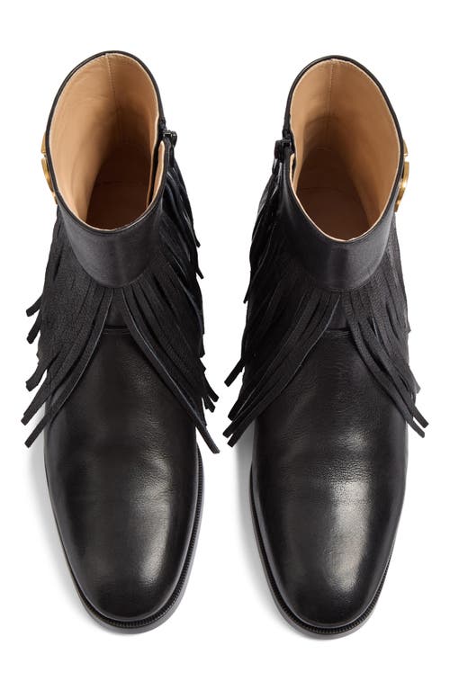 Valentino Round-head Short Boots In Nero