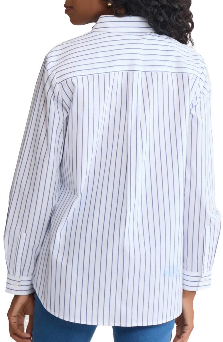 Jones New York Stripe Side Button-Up Shirt, Alternate, color, 