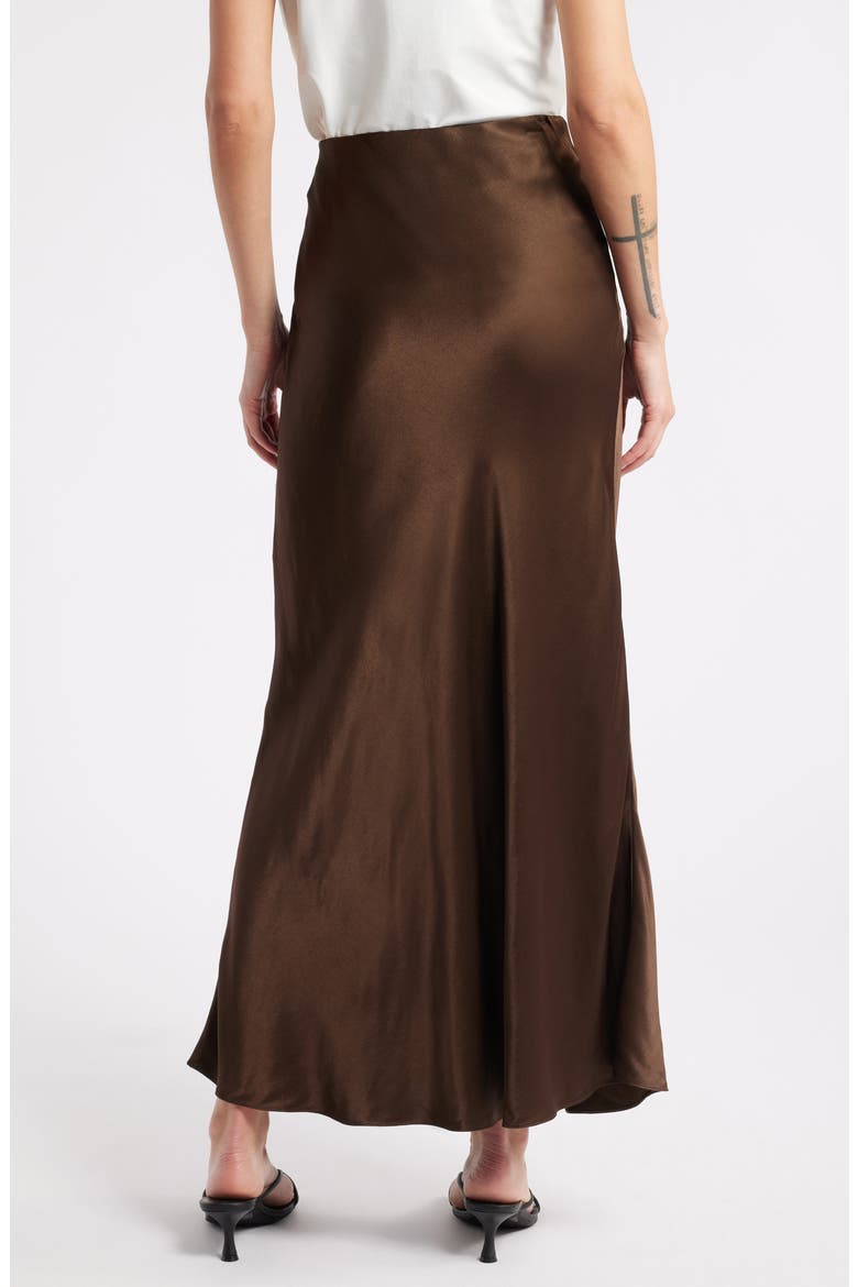 Romina Satin Maxi Skirt, Alternate, color, DARK MOSS
