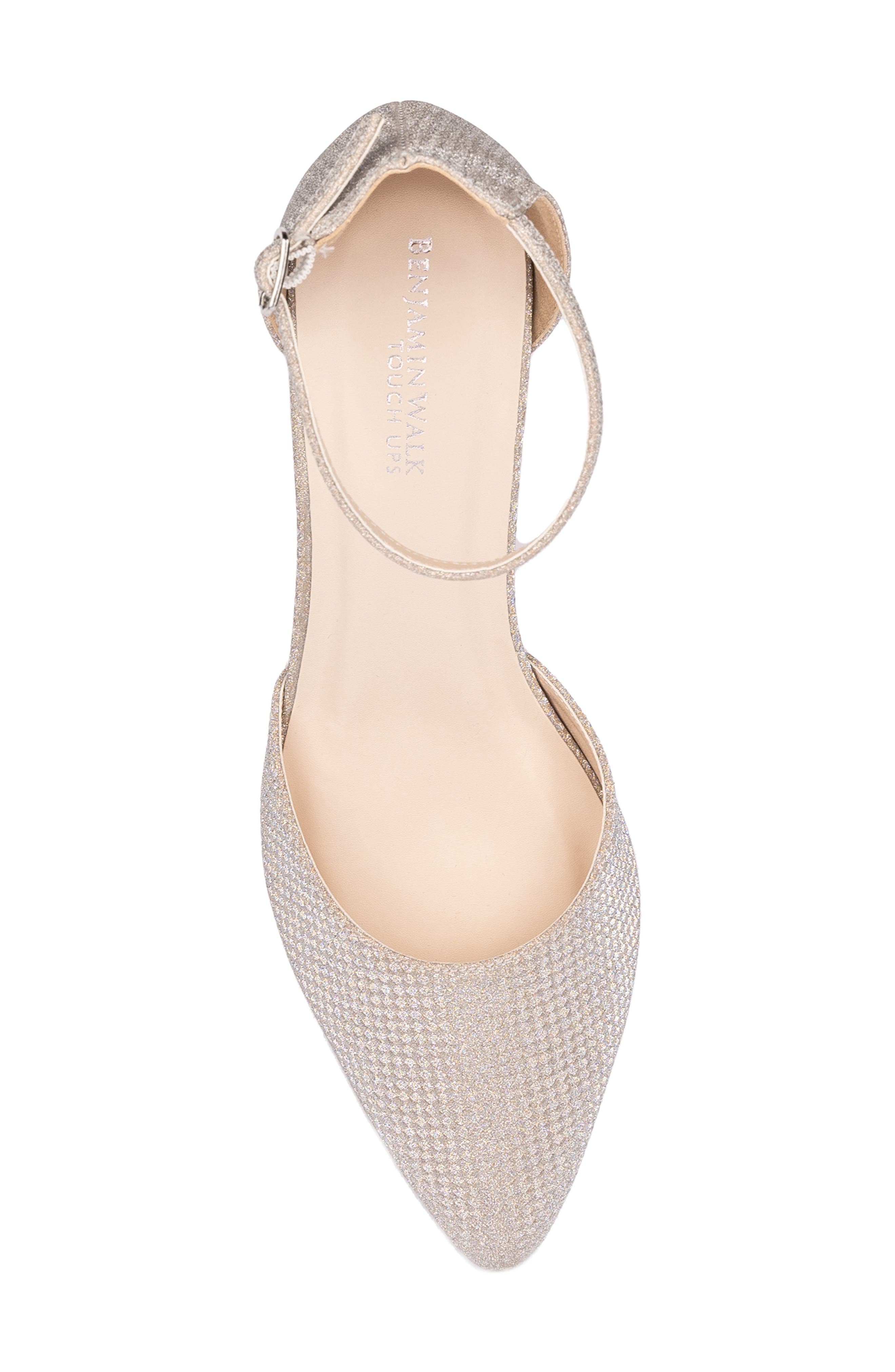 Tegan Ankle Strap Pointed Toe Pump, Alternate, color, CHAMPAGNE