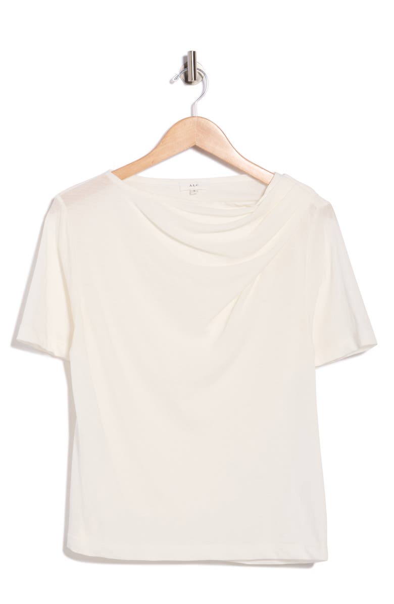 A.L.C. Lee Cowl Neck Cotton Top, Main, color, White