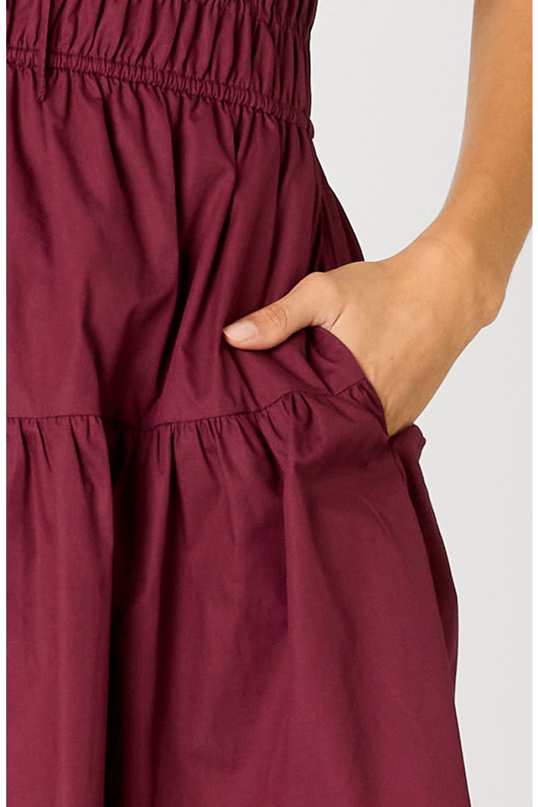 Salt Cotton Mini Sundress, Alternate, color, PLUM