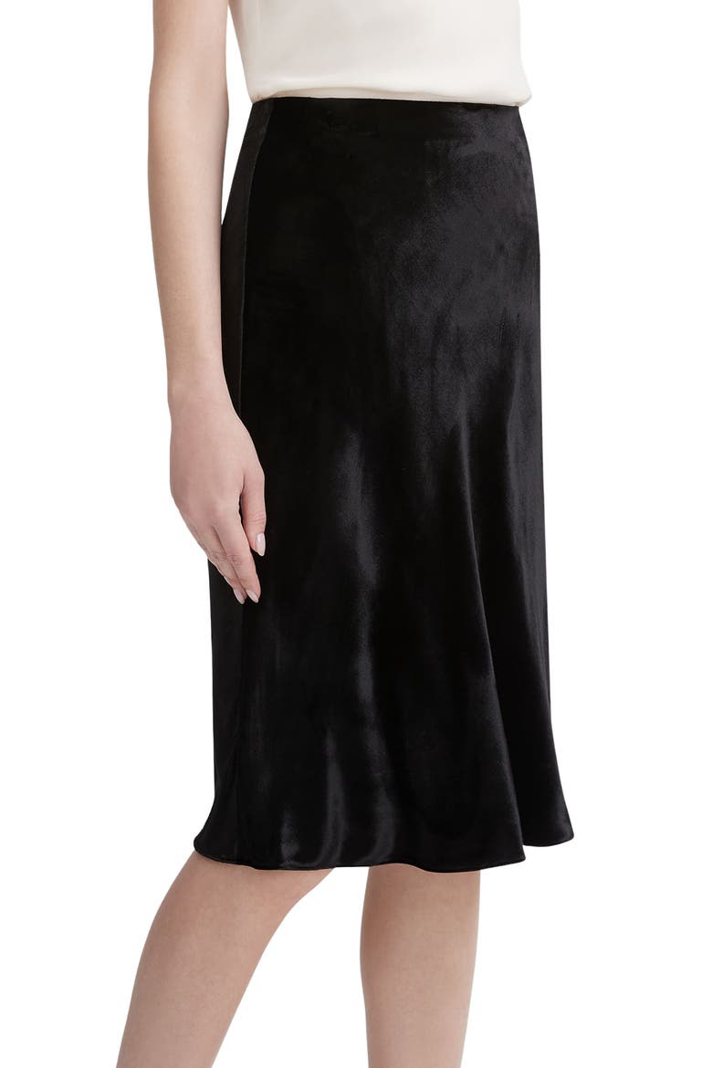 Satin Slip Skirt, Alternate, color, BLACK
