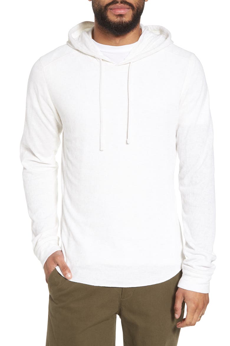 Double Knit Hoodie, Main, color, H OPTIC WHITE