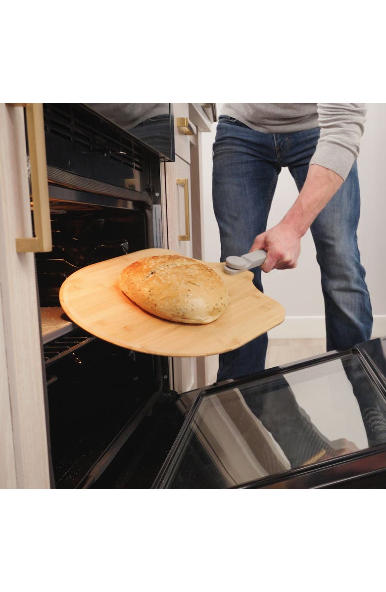 Old Stone Pizza Peel w/ Folding Handle, 12x14-Inch, Alternate, color, Bamboo