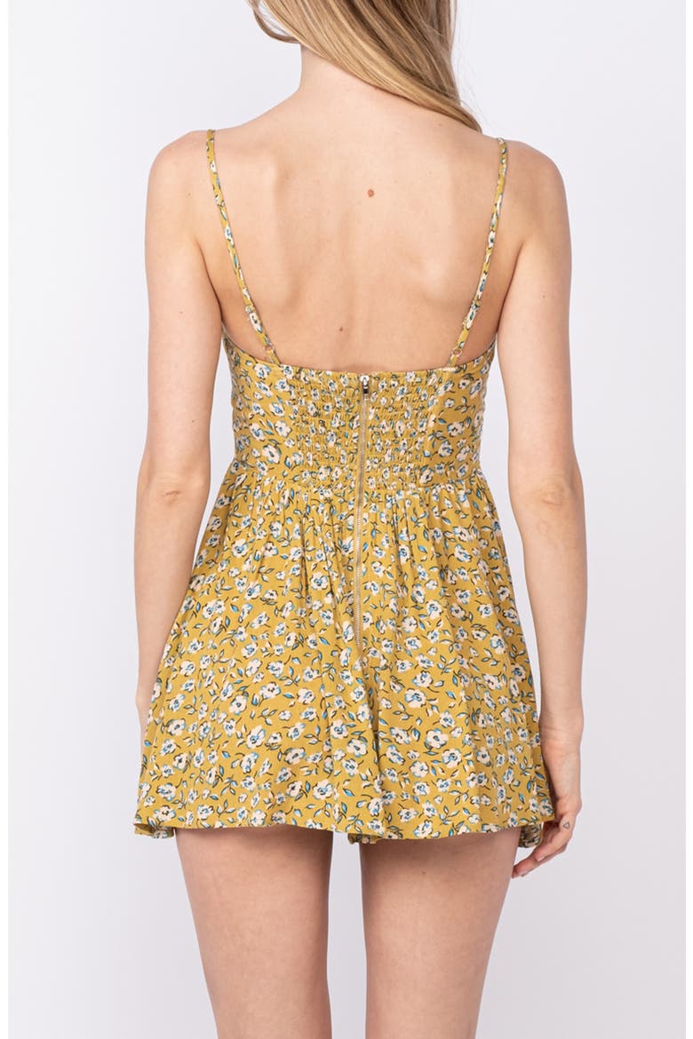 Floral Corset Minidress, Alternate, color, KHAKI