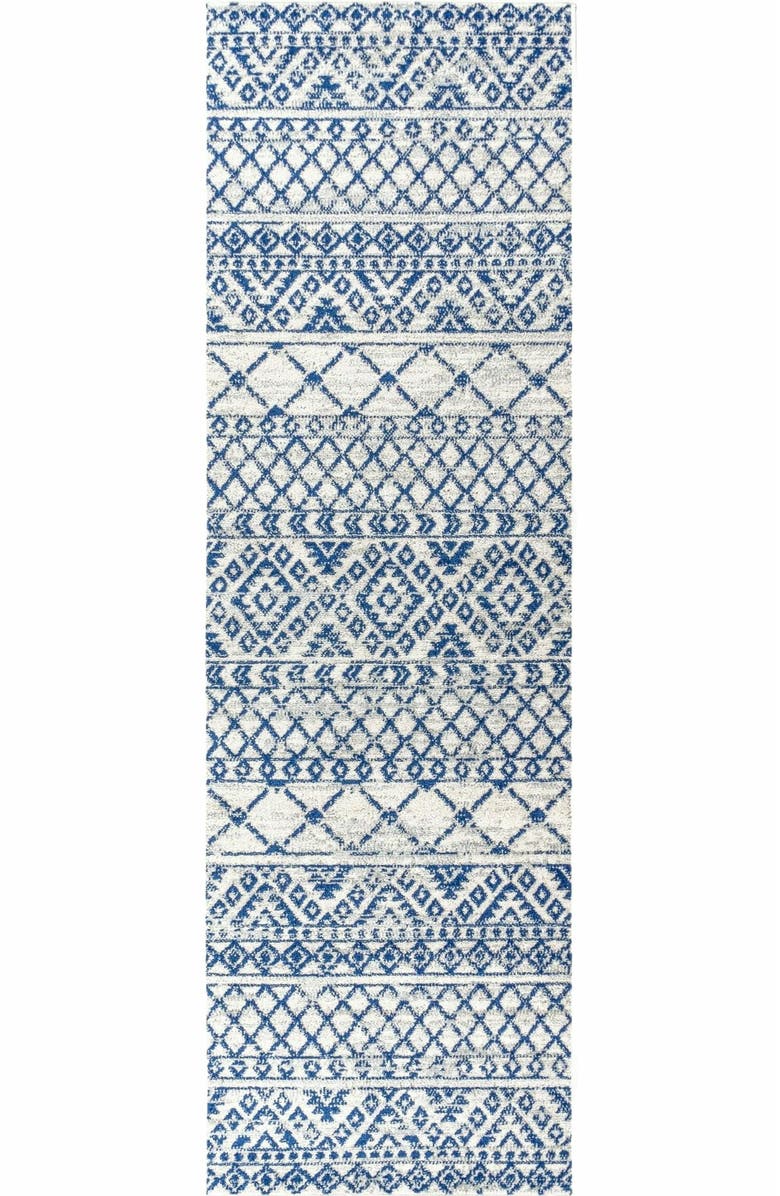 JONATHAN Y Moroccan HYPE Boho Vintage Area Rug, Alternate, color, Cream/Blue