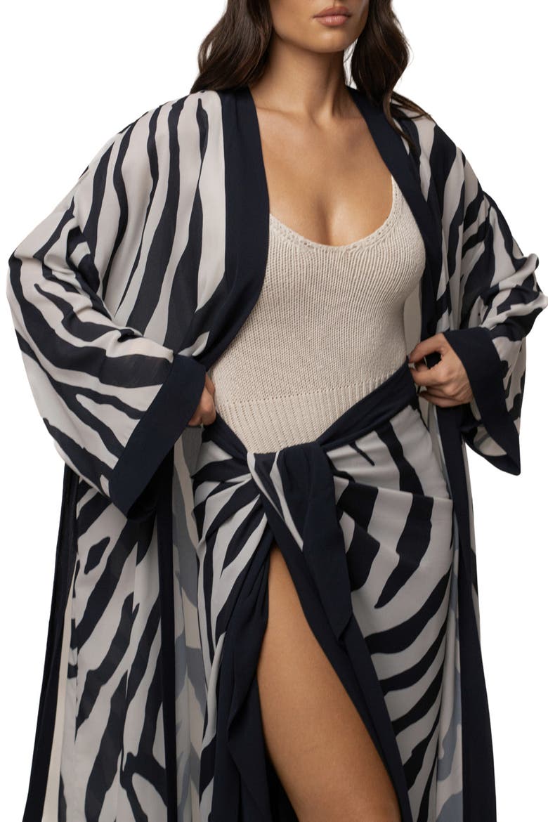 Safari Days Duster, Alternate, color, Navy Zebra