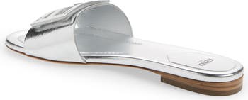 Baguette Metallic Slide Sandal