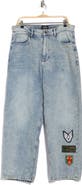 OLIVER LOGAN Extra Baggy Patch Denim Jeans