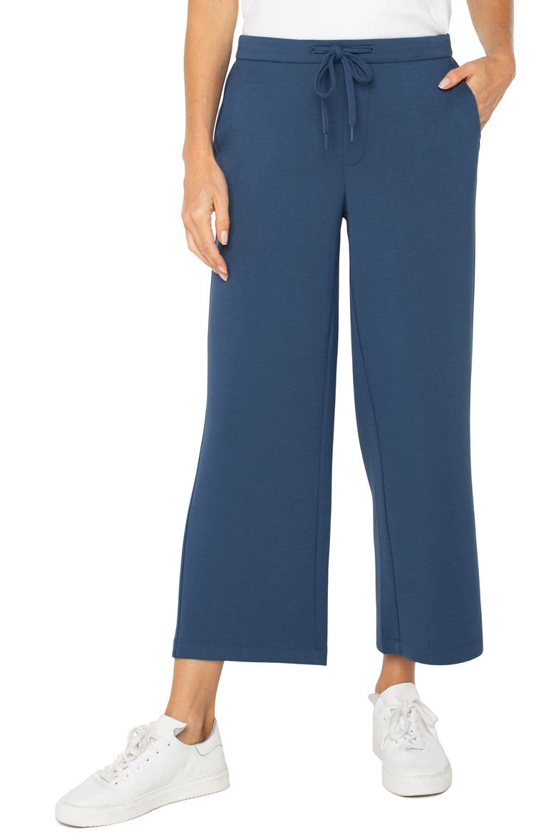 Crop Wide Leg Sweatpants, Alternate, color, PRUSSIAN BLUE