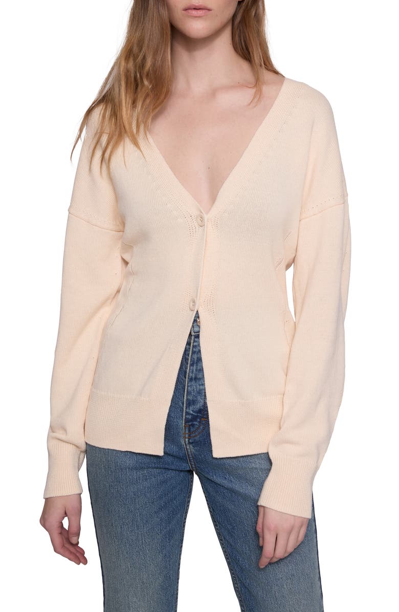 Rebecca Minkoff Kate Fitted Waist Cotton Cardigan, Main, color, 
