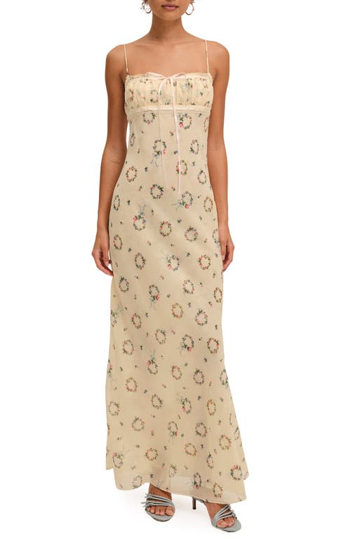 For Love & Lemons Midsummer Floral Sundress In Neutral