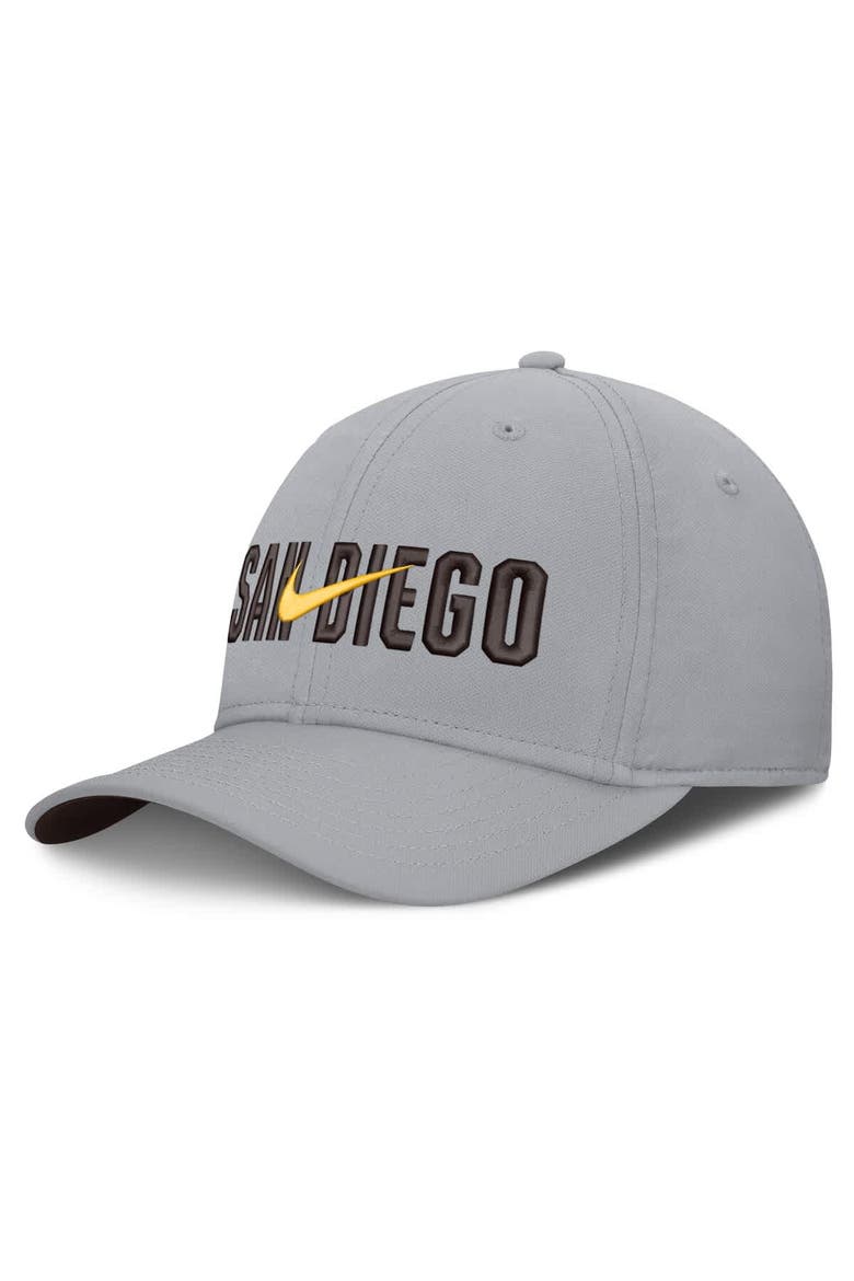 Men's Nike  Gray San Diego Padres Primetime Rise Dri-FIT Flex Hat, Main, color, Gray
