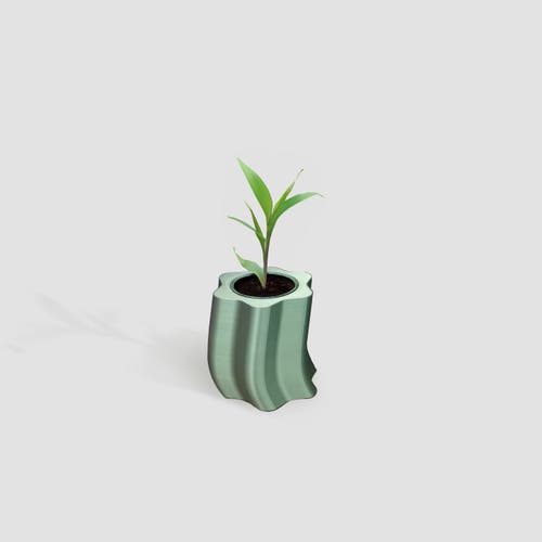 Form & Seek Frosting Short Planters In Green