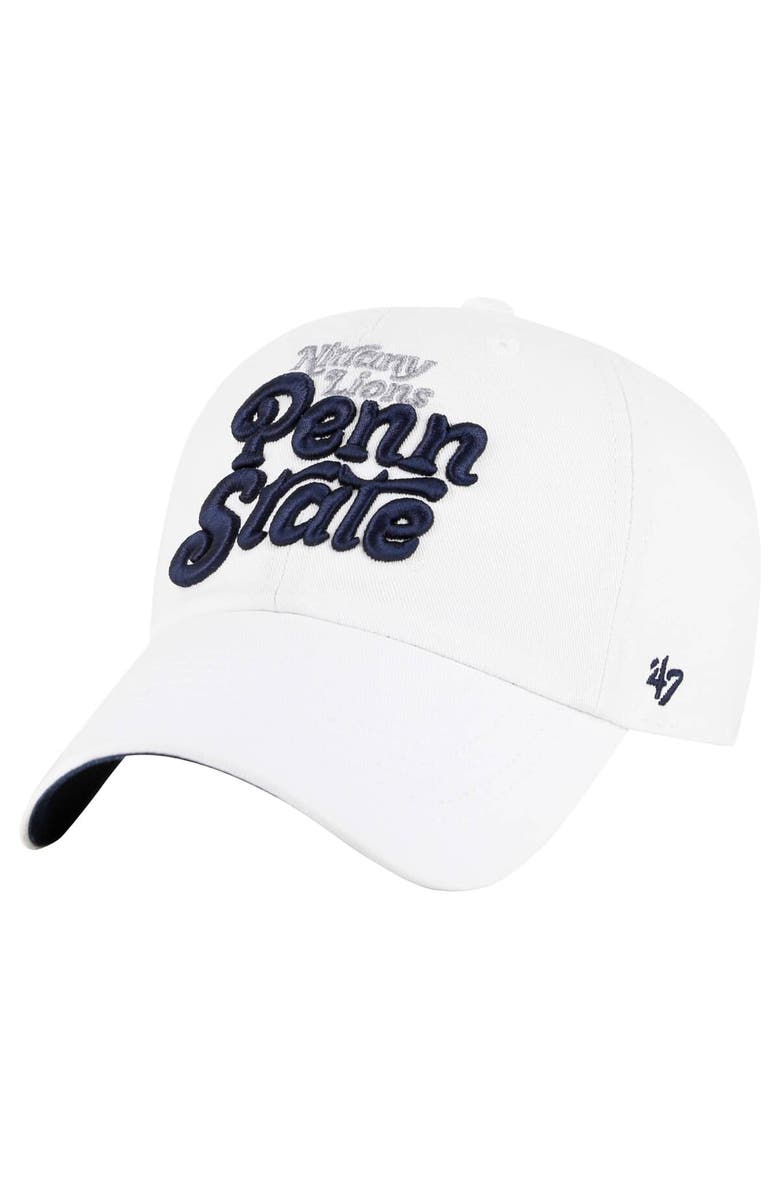 '47 Women's '47 White Penn State Nittany Lions Pensacola Clean Up Adjustable Hat, Main, color, 