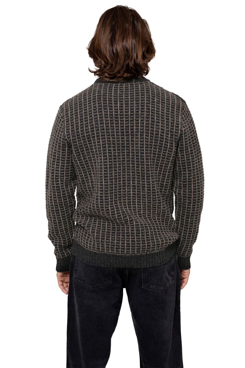 Cont Text Stitch Sweater, Alternate, color, CHARCOAL