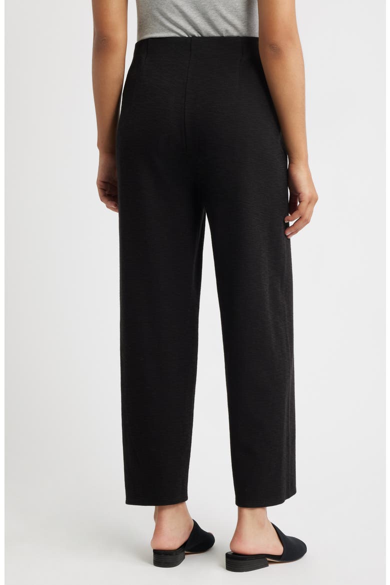Organic Cotton Ankle Straight Leg Pants, Alternate, color, BLACK