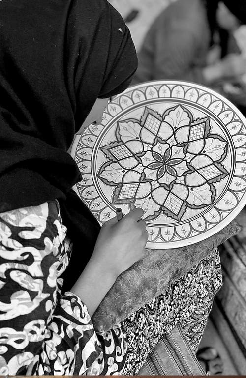 Verve Culture Safi Platter 35cm In Black Diamond