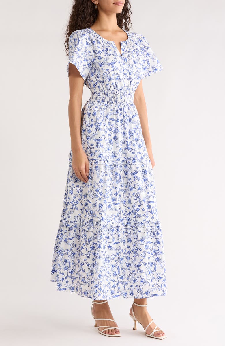 SUGARLIPS Viridinia Cotton Eyelet Maxi Dress, Alternate, color, Burgundy-Multi