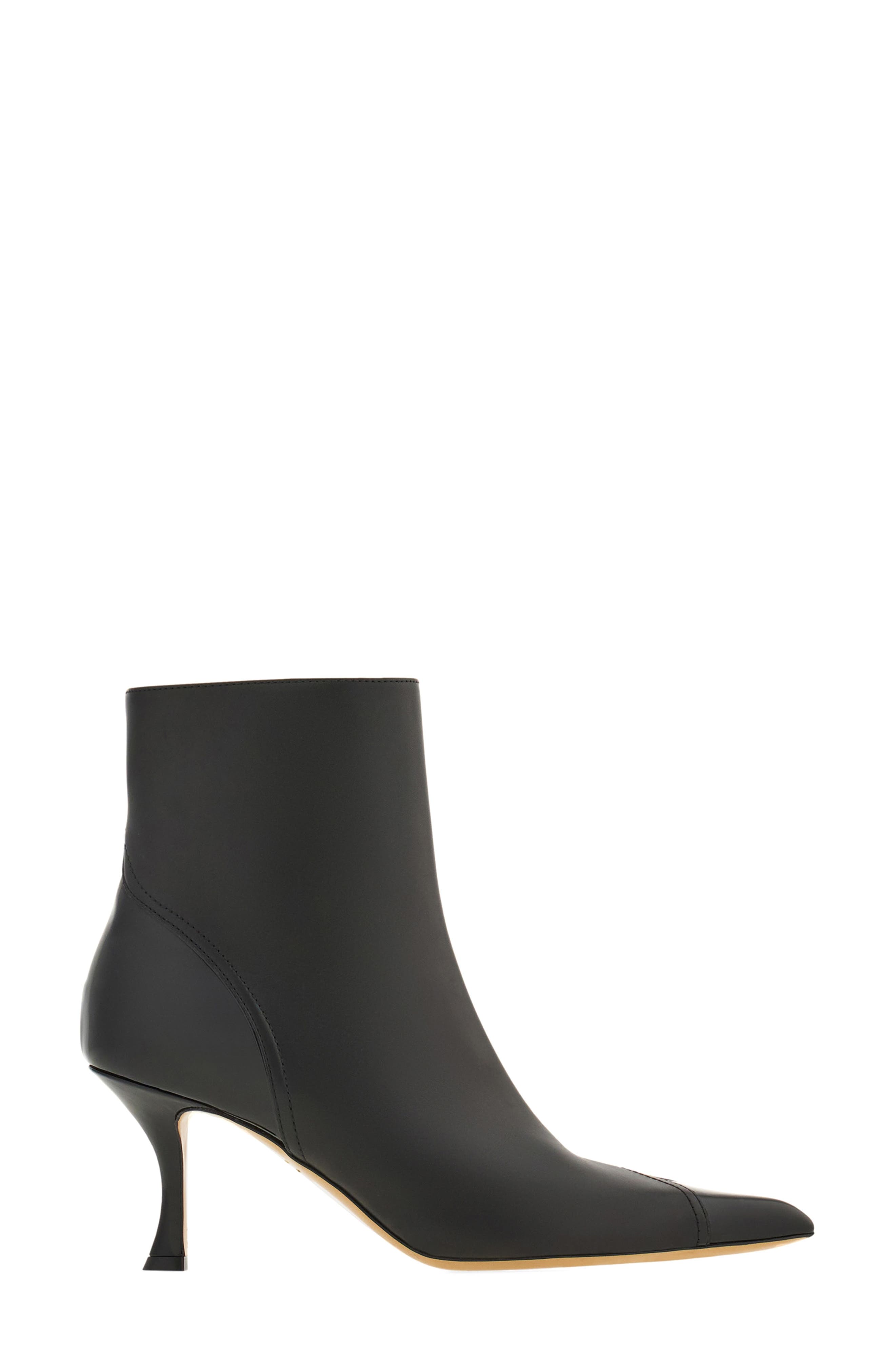FERRAGAMO Eagle 70 Pointed Toe Leather Bootie, Alternate, color, 