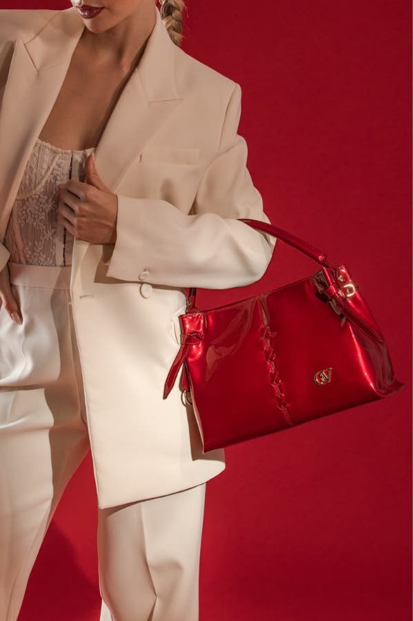 Midnight Rouge 627 Limited Edition Patent Leather Handbag, Alternate, color, Red