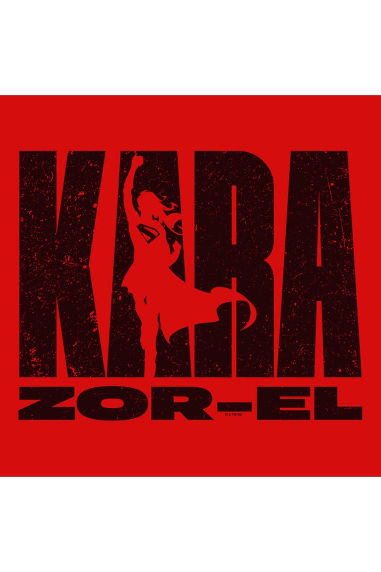 Girl's Supergirl Kara Zor-El Silhouette  Graphic T-Shirt, Alternate, color, Red