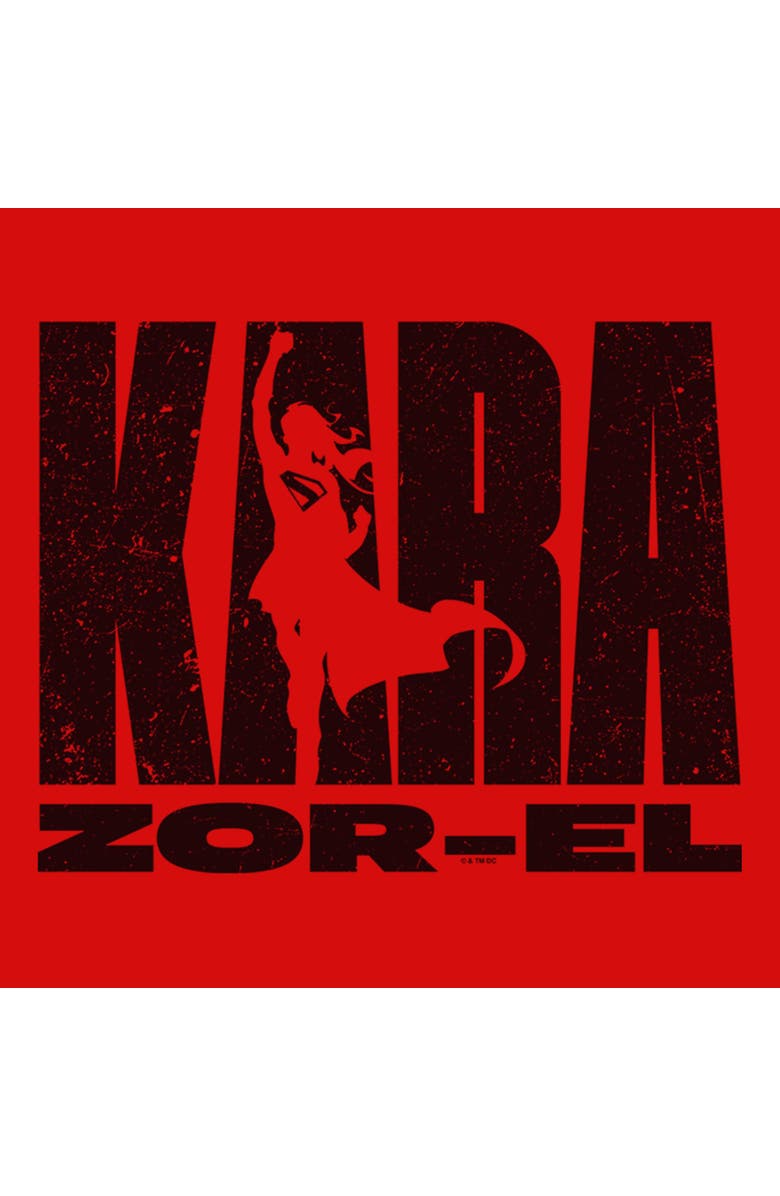 Supergirl Girl's Supergirl Kara Zor-El Silhouette Graphic T-Shirt, Alternate, color, Red