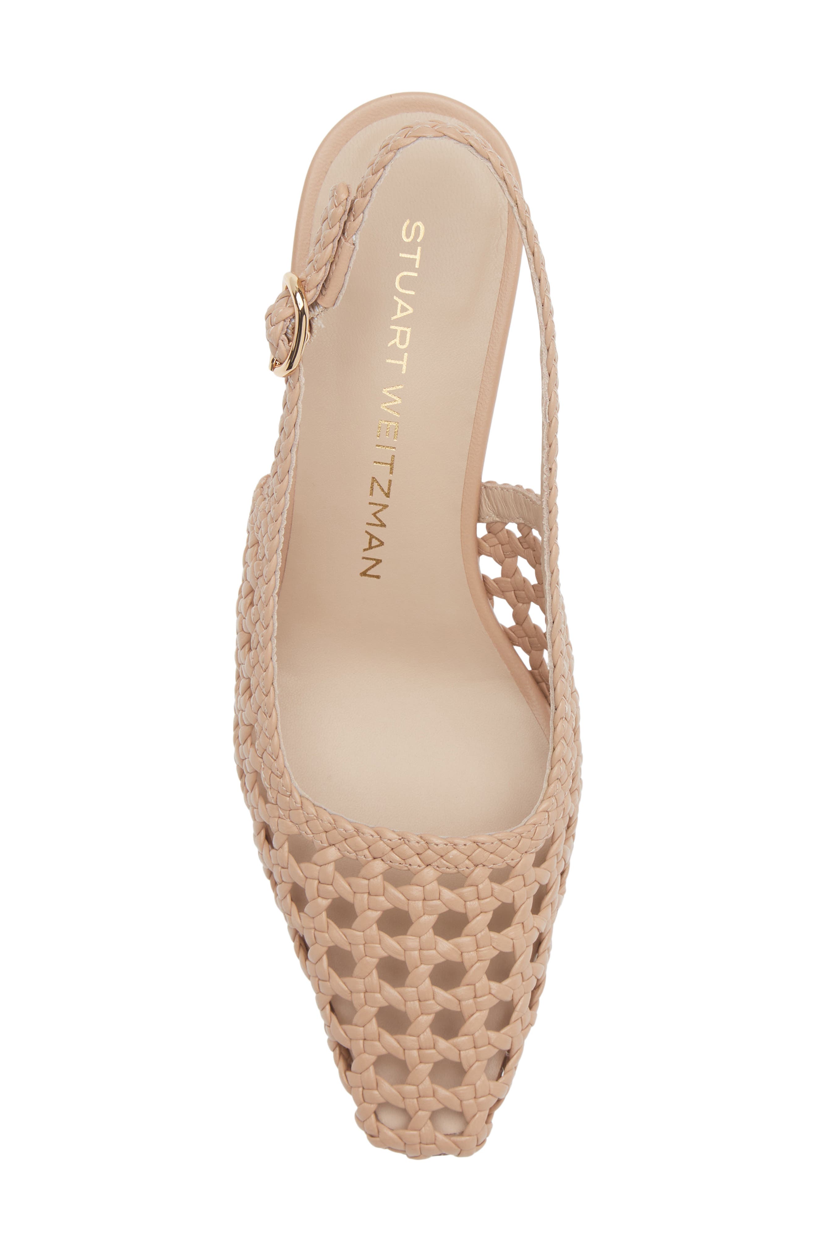 Stassi Woven Slingback Pump, Alternate, color, ADOBE