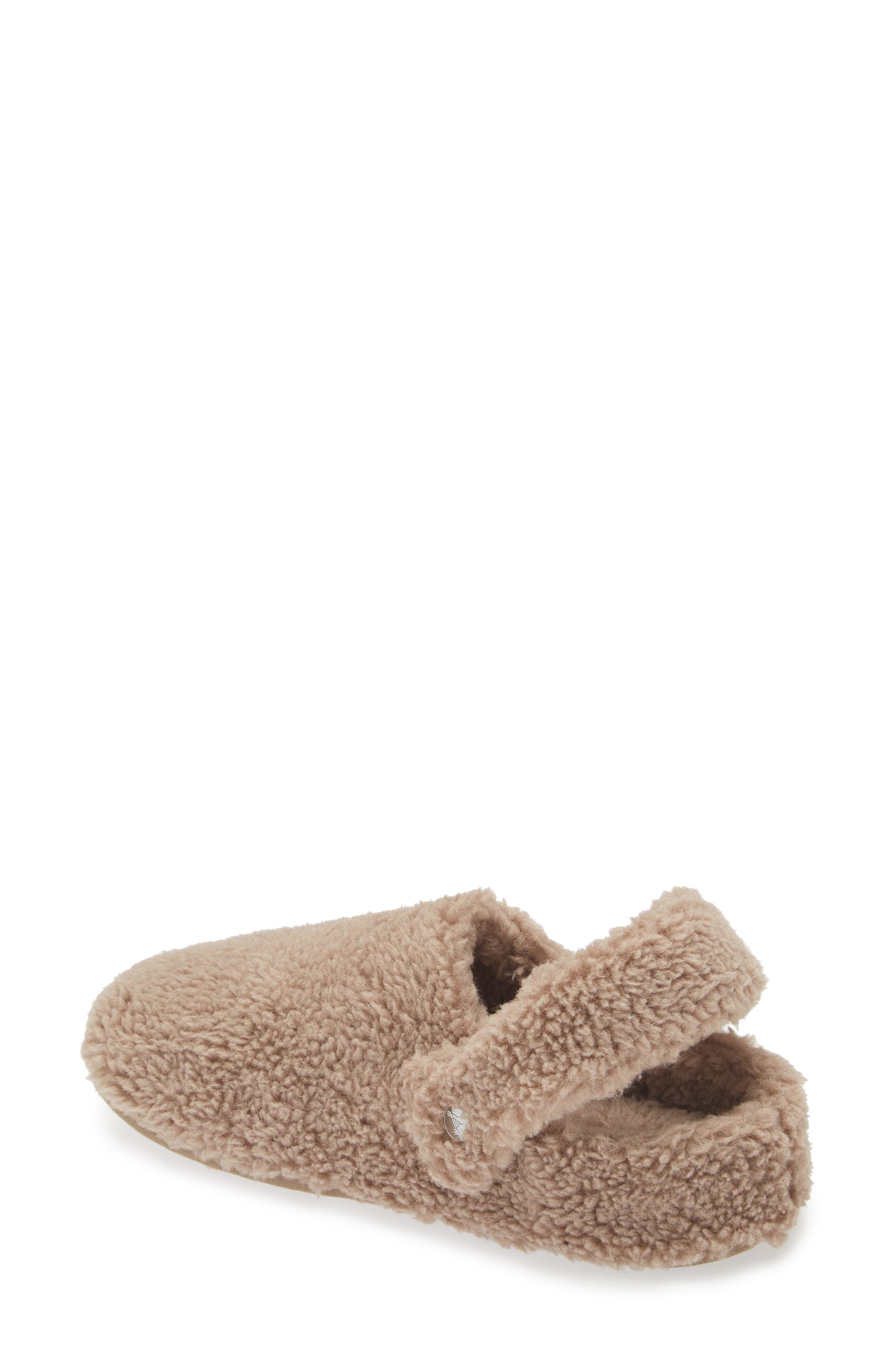 CROCS Classic Cozzzy Faux Fur Slipper Clog, Alternate, color, Mushroom