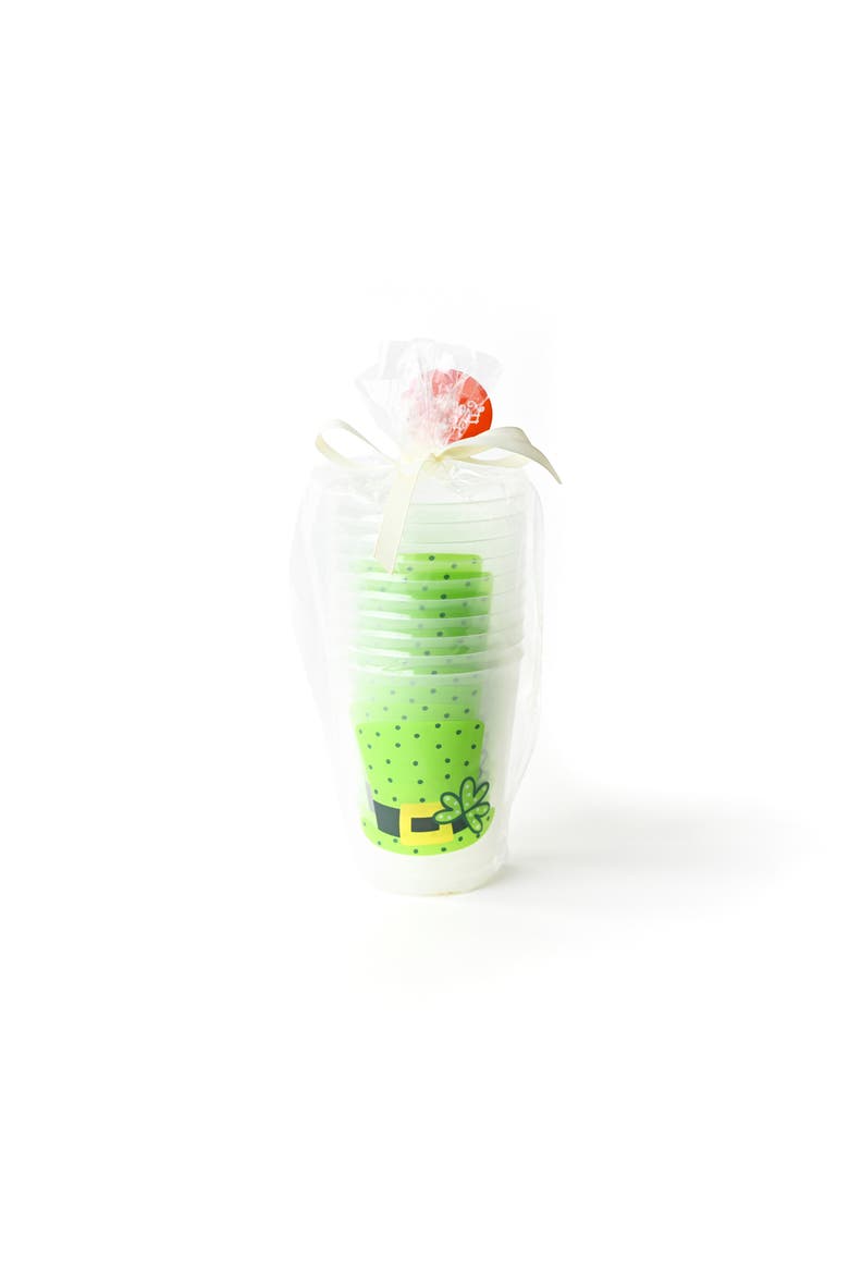Leprechaun Hat Frosted Cups Set of 10, Alternate, color, Green