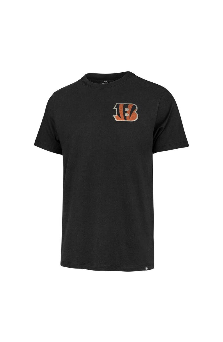 '47 Men's '47 Black Cincinnati Bengals Turn Back Franklin T-Shirt, Alternate, color, 