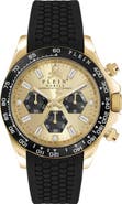 PHILIPP PLEIN Nobile Chronograph Silicone Strap Watch, 43mm